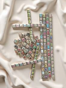 100 件 DIY 不锈钢手链 5/108/18/30/36 件随机意大利风格手链套装，多个吊坠穿孔工具，9 毫米模块化吊坠手链链接手工制作的 DIY 珠宝 - 彩色 - 查看 1