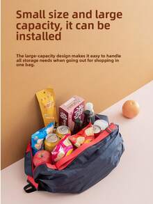 Bolsa de armazenamento dobrável multicolorida, sacola de compras de supermercado, bolsa de compras transversal da moda de grande capacidade