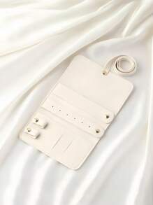 1 件绒面革珠宝袋，多功能卷起式珠宝收纳袋，小尺寸手表和珠宝收纳盒，便携又方便 - 彩色 - 查看 8