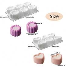 硅胶心形/花形慕斯蛋糕模具，凹面心形/花形/方形蕾丝边/凹面心形/凹面星形蛋糕模具，可重复使用硅胶模具，甜点模具，冰淇淋巧克力模具，肥皂模具，3D慕斯蛋糕纸杯蛋糕烘焙盘华夫饼松饼模具，厨房烘焙用品，情人节婚礼派对蛋糕模具，Stampo，巧克力模具，Reposteria，模板
