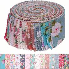 42 miếng vải vuông cắt sẵn - Vải dải họa tiết hoa cổ điển 6.5*50cm - Thích hợp cho may vá, làm sổ lưu niệm, đồ thủ công DIY, trang trí nhà cửa - Không lãng phí, chất liệu bền, vật tư may vá chất lượng cao - Hoa cổ điển - Xem 12