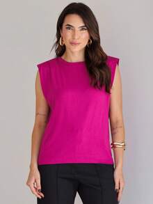 Women Tank Tops & Camis - Rose Red - View 1