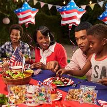 PCS Halloween Treat Ziplock Bags(4x4 Inch) Self-Sealing Candy Cookie Goodie Goody Small Wrap Bags Halloween Party Favors Supplies Decorations Spider Web Bat Pumpkin Pouches Table Decor - 100 túi quà ngày độc lập - Xem 2