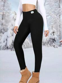 Women's Thermal Leggings High Waist Slimming Warm Tights Thermal Pantyhose Pants Lamb Cashmere High Waisted Bottom Pants Thick Thicken Leggings Winter Casual Tights