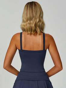 MASKERT Áo thể thao nữ, áo tập chạy bộ, áo tập yoga, thoải mái và thân thiện với da, thích hợp cho mặc thường ngày, đi làm và ở nhà. - Màu xanh hải quân - Xem 2