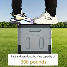 便携式折叠马桶带盖，多用途应急马桶，适用于自驾露营、划船、徒步旅行、户外旅行，不防水，无需用电，包含垃圾袋、手提袋、盒子、柜子、户外储物架、整理收纳盒、浴室用品、浴室工具 - 彩色 - 查看 7