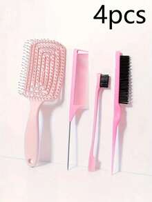 5pcs/4pcs/3pcs Hair Care Set: Massage Comb And Spray Bottle Set - Suitable For All Normal Hair Types, Durable Material, Includes Trimming And Detangling Comb - Multicolor - View 9