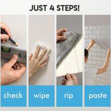 20 szt. naklejek ściennych 3D, samoprzylepna, wodoodporna i odporna na wilgoć pianka sufitowa z wzorem cegły, łatwa do przyklejenia i odklejenia, łatwa do czyszczenia i cięcia, do kuchni, salonu, łazienki, korytarza, wiszących płytek dekoracyjnych