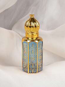 12毫升玻璃精油滚珠瓶，配不锈钢滚珠 - 可重复灌装旅行香水瓶，奢华礼品（皇冠盖，椭圆形设计）| 芳香疗法及送礼必备美容单品 - 彩色 - 查看 12