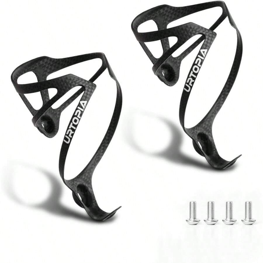 Full Carbon Fiber Bike Water Bottle Holder UltraLight Water Bottle Cage For Bike High Strength Durable Carbon Cup Holder For Bike Road Bike Mountain Bike Electric Bike 1pack Good - 2 件裝 - 查看 1