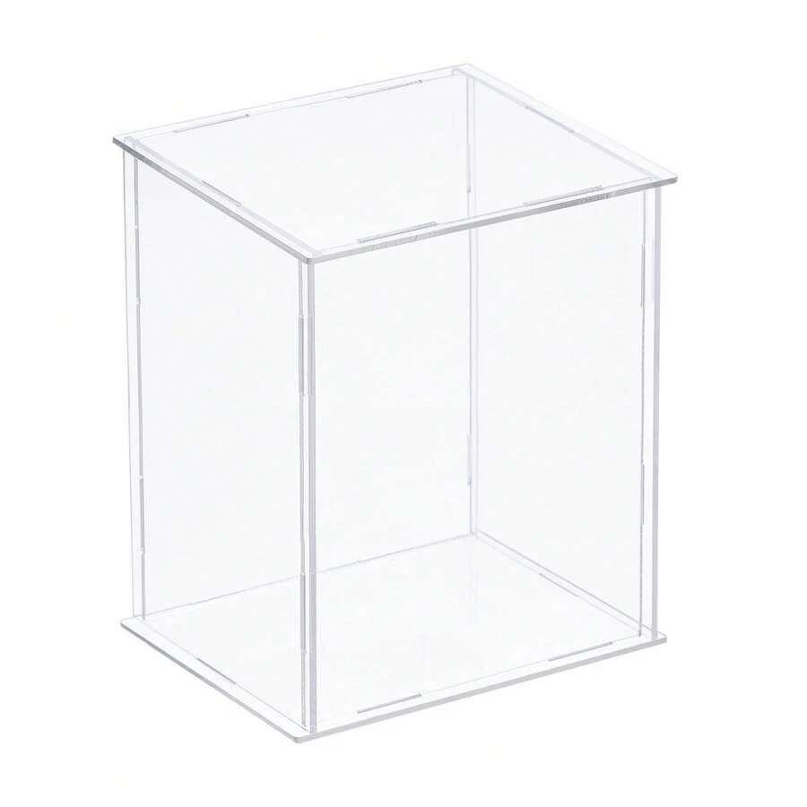 Clear Display Case, Acrylic Box Assemble Dustproof Box Showcase For Collectibles, Crafts - Clear 9.8x5.9x11.8inch - View 1