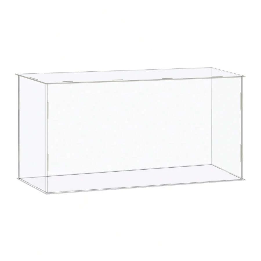 Clear Display Case, Acrylic Box Assemble Dustproof Box Showcase For Collectibles, Crafts - Clear 16.1x4.3x8.3 Inch - View 1