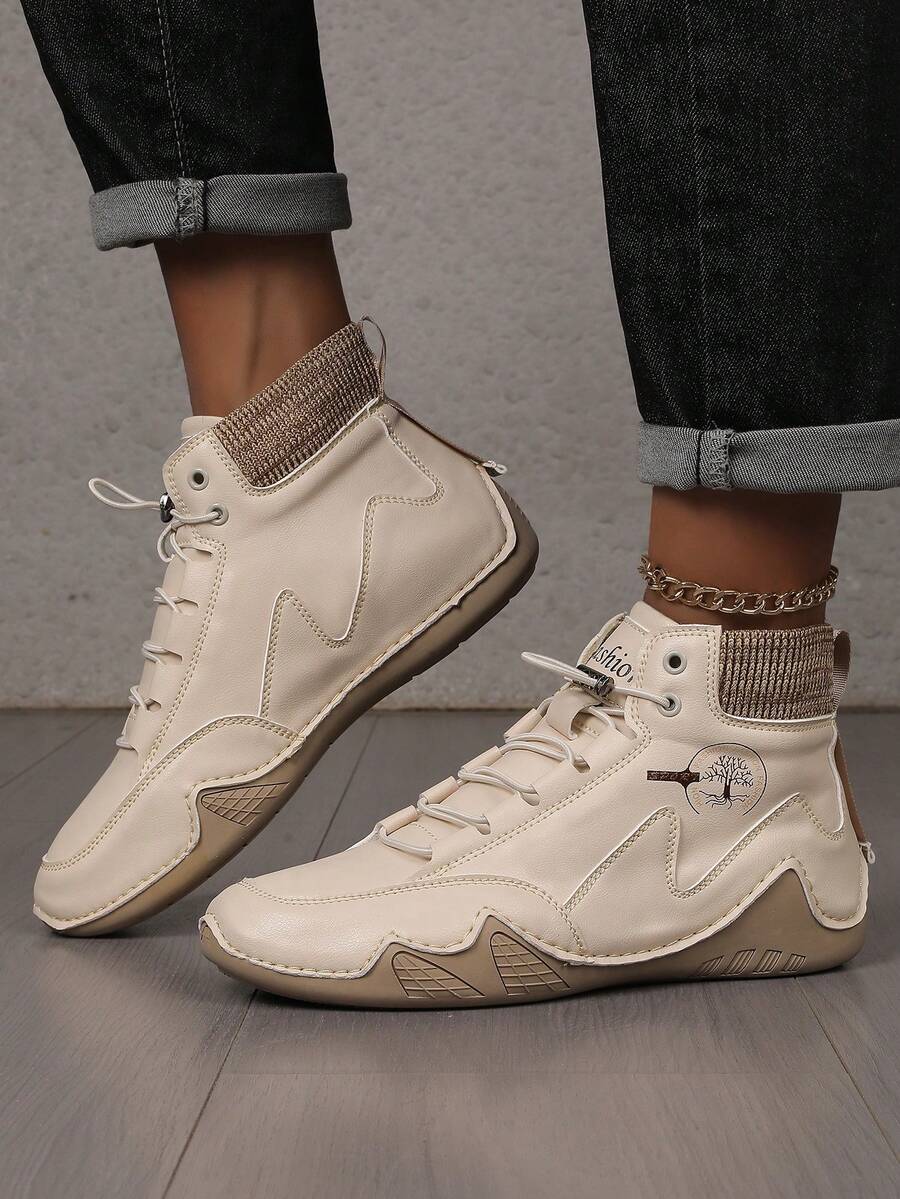 2025 年秋冬女士休闲一脚蹬踝靴，手工缝制，橡胶防滑外底，百搭时尚，适合所有季节