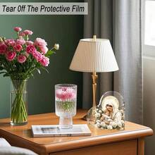 1 pezzo Ornamento da battesimo in acrilico con tema di Gesù e Vergine Maria - Elegante targa decorativa da scrivania con design a forma di cuore, decorazione per il plenilunio di nascita, regalo cristiano per le donne, decorazione per compleanni, ricordo religioso, decorazione per uffici domestici, decorazioni da tavolo