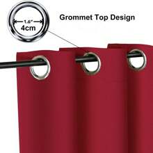 4PCS/SEET- Bedroom Blackout Curtains Panels -  Sun Blocking, Triple Weave Thermal Insulated Solid Grommet Blackout Draperies - Easy To Install