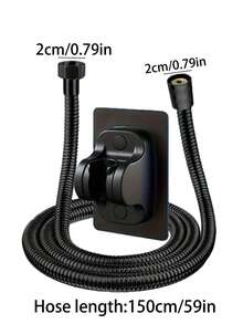 3件套高压手持喷枪套装，采用ABS塑料材质，配有壁挂式喷头、59英寸柔性软管和易于安装的坚固支架。适用于浴室和卫生间冲水、户外房车清洁、宠物淋浴、浴室和洗衣房清洁。现代家居必备用品。节日送礼佳品。