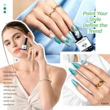 Cat Eye Gel Nail Polish Set, 6 Colors 9D Glassy Cat Eye Glitter Gel Polish Black Red Purple Blue Silver Brown Nail Polish All Seasons With Magnet Soak Off Led DIY Salon Gift-842643 - AA2海洋調色盤 - 查看 5