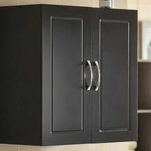 SoBuy Kitchen Bathroom Wall Cabinet Wall Storage Cabinet Unit With 2 Doors Dark Grey W60 X D30 X H60cm FRG231- Home Bathroom Decor Bathroom Organizer Summer Bathroom Accessories - Black - View 8