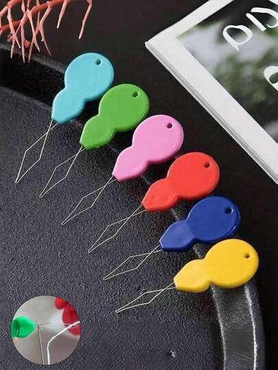 1-10 Pieces Plastic Needle Threader, Sewing Machine Threading AsSistant, Colorful Cylindrical Needle Threader, DIY Sewing Accessories, Needle Puller, Beading Tool, NeedleThreader For The Elderly, Perfect Threading For The Elderly, Plastic Wire Stripper, Modern Household Plastic Needle Threader, Beading Tool, Cylindrical Needle Threader Set