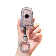 ACEBOY For BMW Key Fob Cover Case Keychain, Leather Key Shell Cover Holder For BMW 1 3 5 7 Series 530 F48 X1 X2 X3 X4 X5 X6 - Hồng - Xem 5