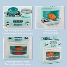 Children Kitchen Play Set Toy, Simulation Small Home Appliances Toys (Washing Machine, Water Dispenser, Bread Maker, Egg Steamer, Juicer, Oven, Microwave, Coffee Machine)