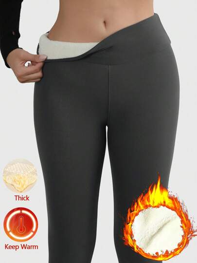 Damskie legginsy termiczne z podszewką, jesień/zima