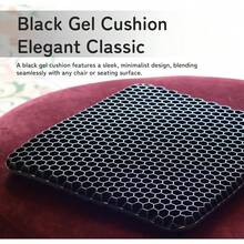 19.7" Gel Seat Cushion, Super Large & Thick Office Chair Cushion For Long Sitting - Back Hip Tailbone Pain Relief Cushion, Egg Seat Cushion Desk Chair Pads For Cars Wheelchair - Fits Up To 350 Lbs-222684 - 黑色較大 - 查看 9