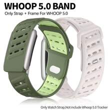 1 pièce Bracelets de sport pour 5.0 - Bracelets de remplacement en silicone ajustables et respirants compatibles avec la sangle 5.0 pour hommes/femmes, avec un cadre métallique en forme de U - Multicolore - Voir 8