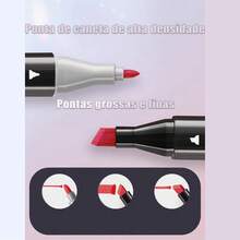 24/36/40/48/60/80 Colors Dual Tip Marker Pen/Art Painting/Watercolor/School Supplies Back To School - 120色/套 - 查看 5