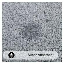 Juego de alfombras de baño de 3 piezas, tapetes de baño lavables antideslizantes, alfombra de ducha de microfibra suave y esponjosa con alfombra de piso para inodoro, gris - Como imagen 422 - Ver 3