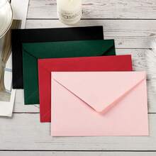 50 Pack A7 Colorful 5x7 Envelopes V Flap Invitation Envelopes 5x7 Cards, Birthday, Weddings, Graduations, Greeting Cards, Shower 5.24 X.24 Inches (Dark Green) - 墨綠色 - 查看 11