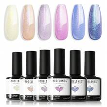Cat Eye Gel Nail Polish Set, 6 Colors 9D Glassy Cat Eye Glitter Gel Polish Black Red Purple Blue Silver Brown Nail Polish All Seasons With Magnet Soak Off Led DIY Salon Gift-842643 - A8-變色龍 - 查看 1