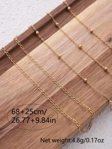 Nooxian 1 件女士腰链，防水防锈不锈钢串珠腰链，夏季海滩度假腰链身体首饰，比基尼肚脐腰链配饰，日常分层配饰礼物