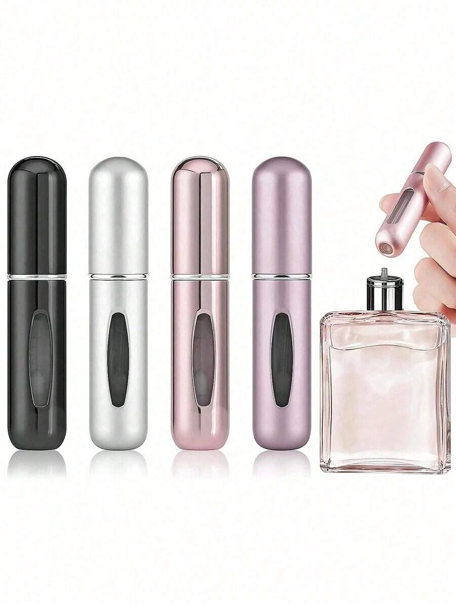 4pcs 5ml Refillable Perfume Bottles, Mini Portable Aluminum Spray Bottle For Perfume Perfume Bottle Perfume Refillable Bottle - 彩色 - 查看 1