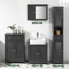 SoBuy Bathroom Base Cabinet FRG237-WN - 灰色 - 查看 8