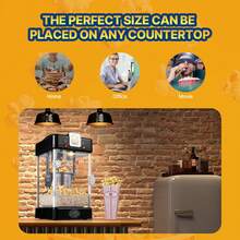 Tabletop Popcorn Maker, 300W, 75g, Black - View 3