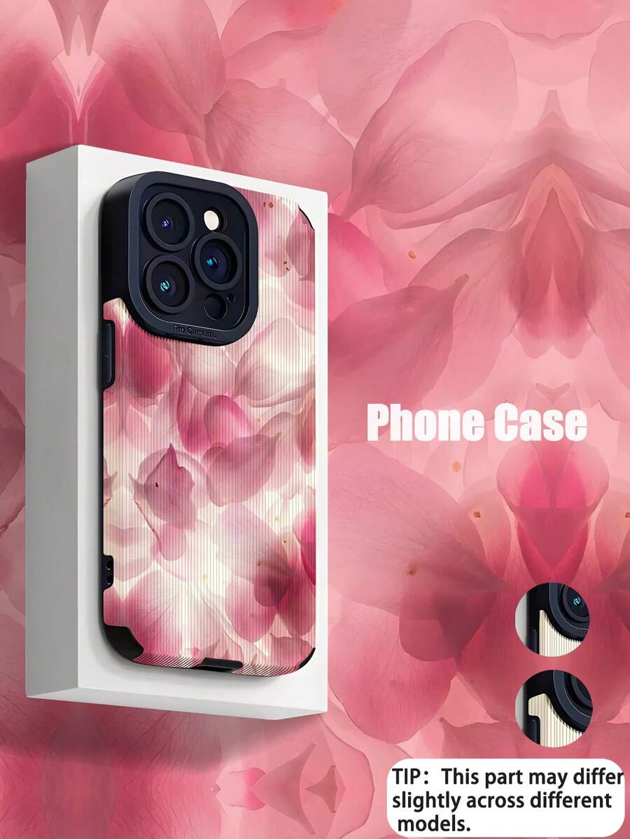 1 件复古白百合图案垂直条纹仿皮软保护手机壳，适用于 Apple 和各种型号，防水防震防摔防刮 - 彩色 - 查看 1