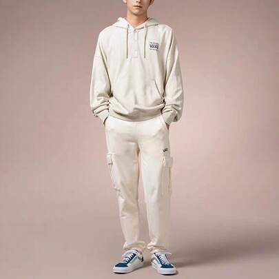 Vans 男士复古运动裤，休闲运动基本款舒适抽绳长裤 VN00090W3KS