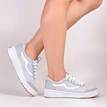 Men's Rugged Urban Sneakers With Suede And Comfortable Lining - 灰色與白色 - 查看 6