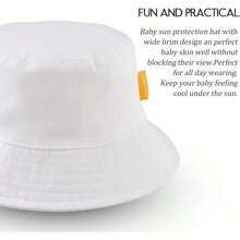 JANGANNSA Cotton Baby Sun Hat Infant Toddler Boys Girls Bucket Hats Summer Sun Protection Beach Caps