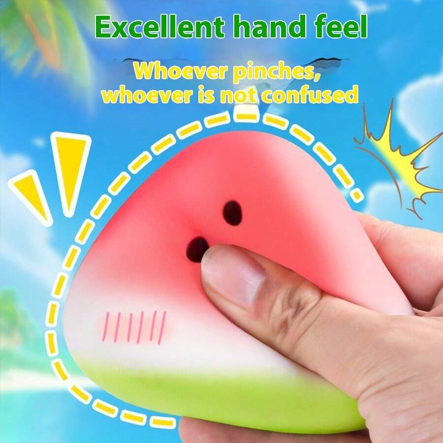 Summer Watermelon Squeeze Toy, Slow Rebound Soft Stress Relief Highly Attractive Fidget Toy, Suitable For Stall Display