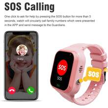 4G Kids Smart Watch - Boys Girls GPS Tracker Kids Smartwatches Phone Watch Video Call SOS Alarm Voice Chat And Touch Screen Game Real Time Tracking Smartwatch For Age 3-12 (Pink) - Đen - Xem 11