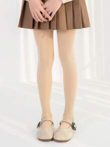 1pc Girls High Elasticity Solid Color Dance Tights, Suitable For All Season - Black - View 16