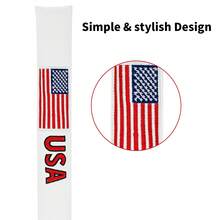 Classic American Style, Usa Design Golf Pointer Cap, Direction Indicator Cap, PU Leather Positioning Rod, Practice Baseball Club Protective Cap - White - View 3