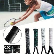 1 miếng băng dính chống trượt tự dính ZARSIA dành cho vợt cầu lông và vợt tennis, bao bọc cần câu chống sốc, bao da giả cho vợt tennis - Đen & Trắng - Nhiều màu - Xem 4