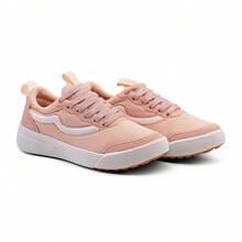 Men's Rugged Urban Sneakers With Suede And Comfortable Lining - Pink With White - View 3