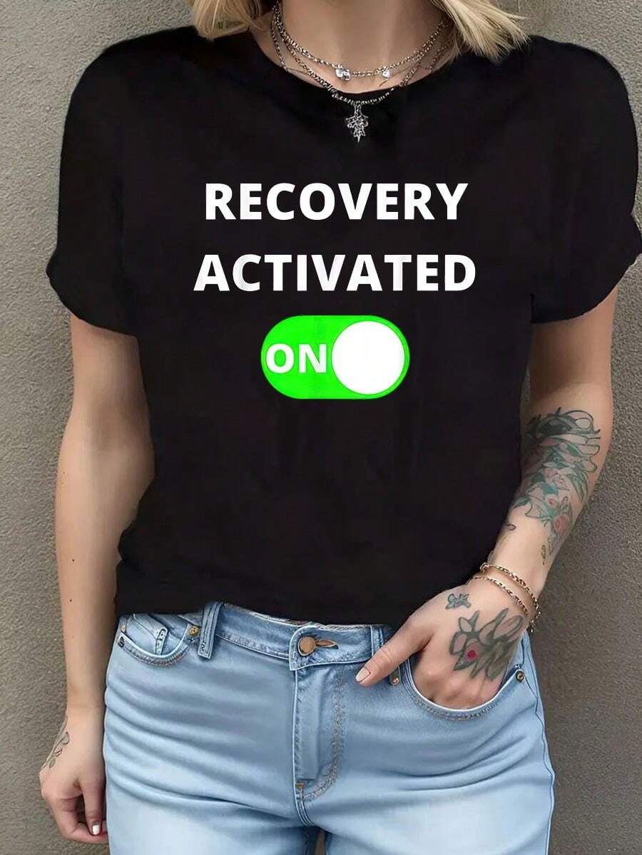 Camiseta de cuello redondo para mujer con citas divertidas sobre cirugías y lesiones Camiseta de manga corta de algodón de 220 g, impresión por una cara - Negro - Ver 1