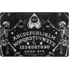 1pc 3.1'x2' Halloween-Themed Flannel Area Mat - Soft, Non-Slip, Machine Washable Carpet With Spooky Skeleton & Pumpkin Design For Bedroom, Living Room, Or Bathroom Decor, Perfect For Halloween, Christmas, Thanksgiving, And More, Halloween Decorations - 黑色 - 查看 2