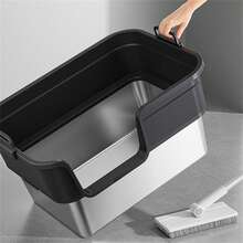 Caja de arena de acero inoxidable con tapa, caja de arena para gatos grandes de metal de gran tamaño, diseño de alto respaldo con pala y pedal, antiadherente, antifiltraciones, fácil de limpiar-ligera