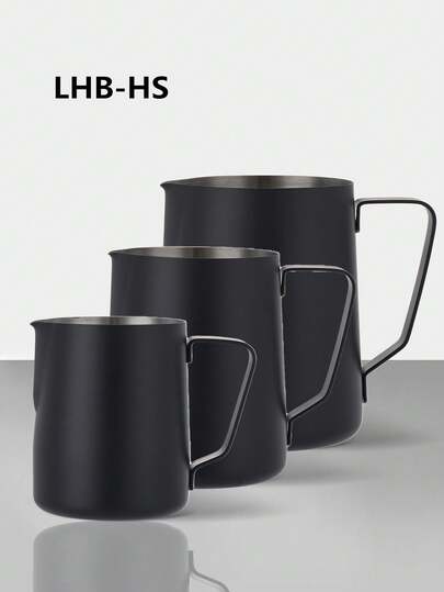 1 件不锈钢奶泡壶，厚款拿铁艺术牛奶蒸汽壶，咖啡店用品，带刻度的锥形喷嘴牛奶壶，专业奶泡杯，现代简约奶泡壶，耐用不锈钢牛奶壶，250ml/350ml/600ml/900ml，适合作为乔迁礼物，适用于咖啡馆、餐厅、花园、休闲酒吧、甜品店、家庭、办公室、拿铁艺术壶，打造完美的拿铁艺术和享受